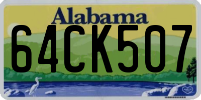 AL license plate 64CK507