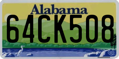 AL license plate 64CK508