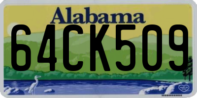 AL license plate 64CK509