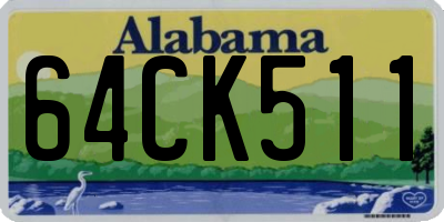 AL license plate 64CK511