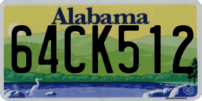 AL license plate 64CK512