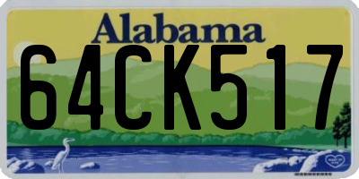 AL license plate 64CK517