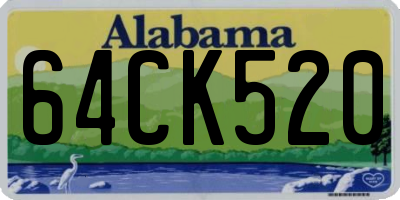 AL license plate 64CK520