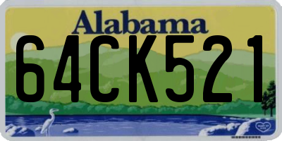 AL license plate 64CK521
