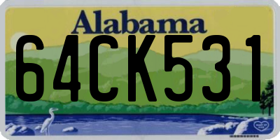 AL license plate 64CK531