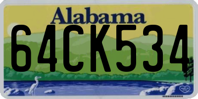 AL license plate 64CK534
