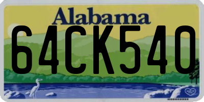 AL license plate 64CK540