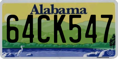 AL license plate 64CK547