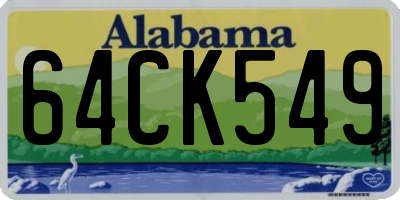 AL license plate 64CK549