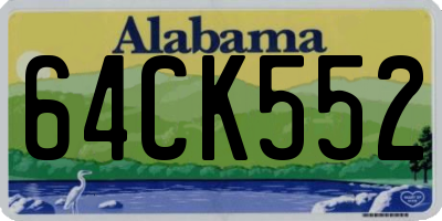 AL license plate 64CK552