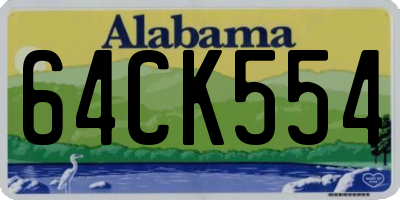 AL license plate 64CK554