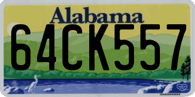 AL license plate 64CK557
