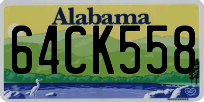 AL license plate 64CK558