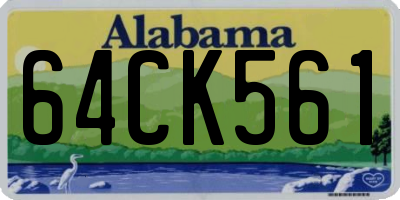 AL license plate 64CK561
