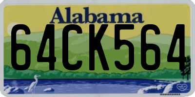 AL license plate 64CK564