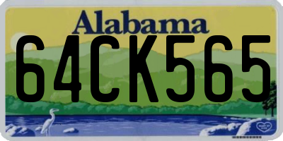 AL license plate 64CK565
