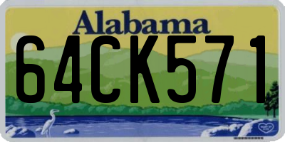 AL license plate 64CK571