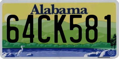 AL license plate 64CK581