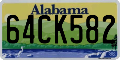 AL license plate 64CK582
