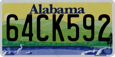 AL license plate 64CK592