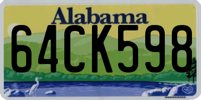AL license plate 64CK598