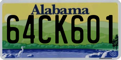 AL license plate 64CK601