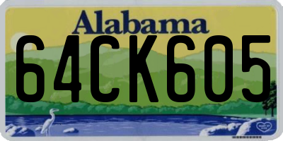 AL license plate 64CK605