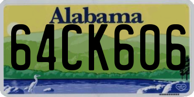 AL license plate 64CK606
