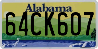 AL license plate 64CK607