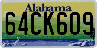 AL license plate 64CK609
