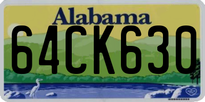 AL license plate 64CK630