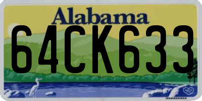 AL license plate 64CK633
