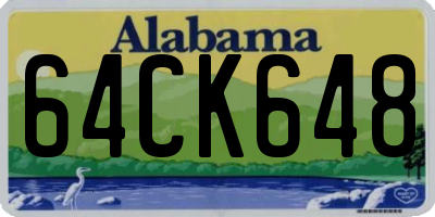 AL license plate 64CK648
