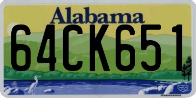 AL license plate 64CK651
