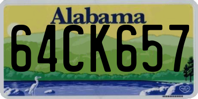 AL license plate 64CK657
