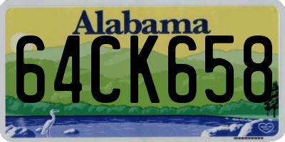 AL license plate 64CK658