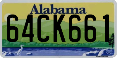 AL license plate 64CK661