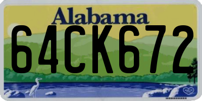 AL license plate 64CK672
