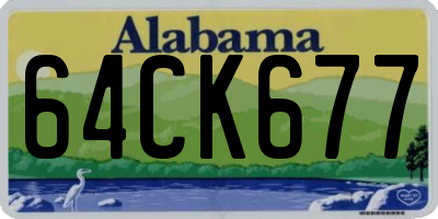 AL license plate 64CK677