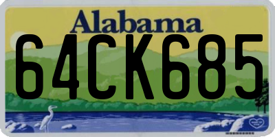 AL license plate 64CK685