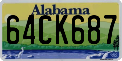 AL license plate 64CK687