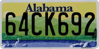 AL license plate 64CK692