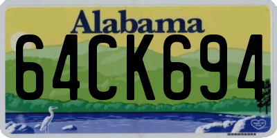 AL license plate 64CK694