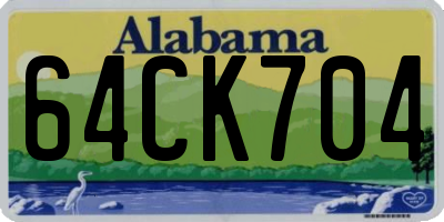 AL license plate 64CK704