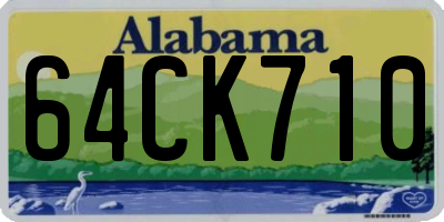AL license plate 64CK710