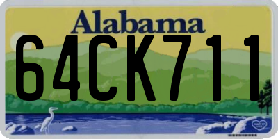 AL license plate 64CK711