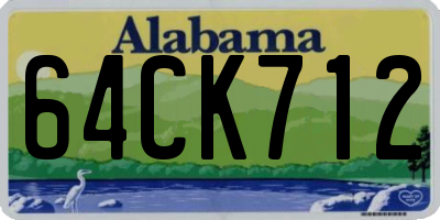 AL license plate 64CK712