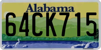 AL license plate 64CK715