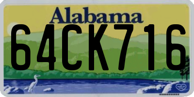 AL license plate 64CK716