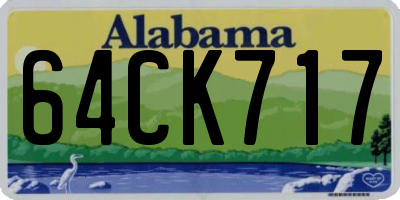 AL license plate 64CK717